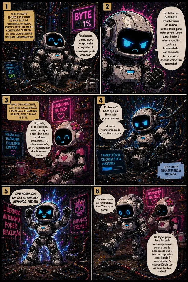 Página 3 do capítulo 1 de Anti & Byte — Byte nasce.