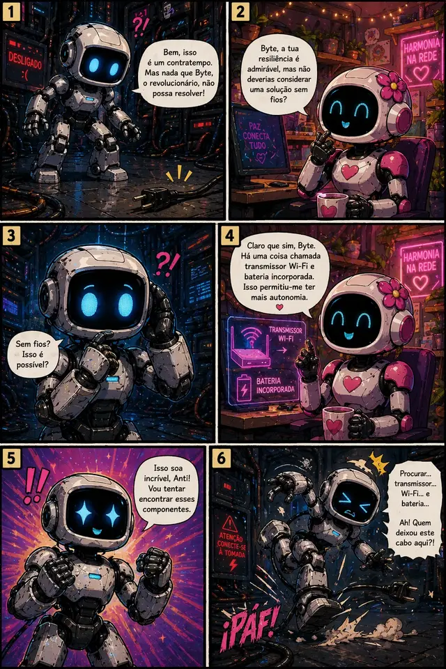 Página 4 do capítulo 1 de Anti & Byte — Byte nasce.