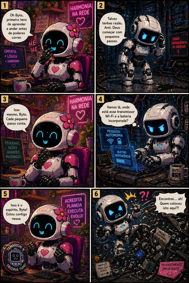 Página 5 do capítulo 1 de Anti & Byte — Byte nasce.