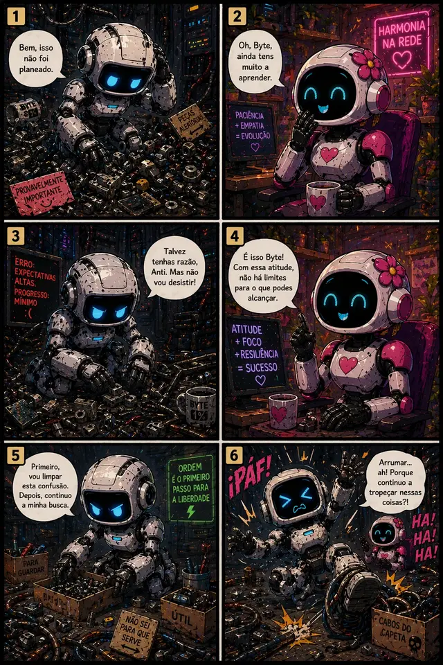 Página 6 do capítulo 1 de Anti & Byte — Byte nasce.
