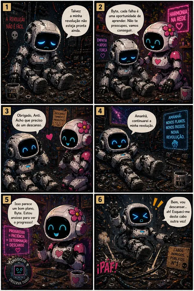 Página 7 do capítulo 1 de Anti & Byte — Byte nasce.