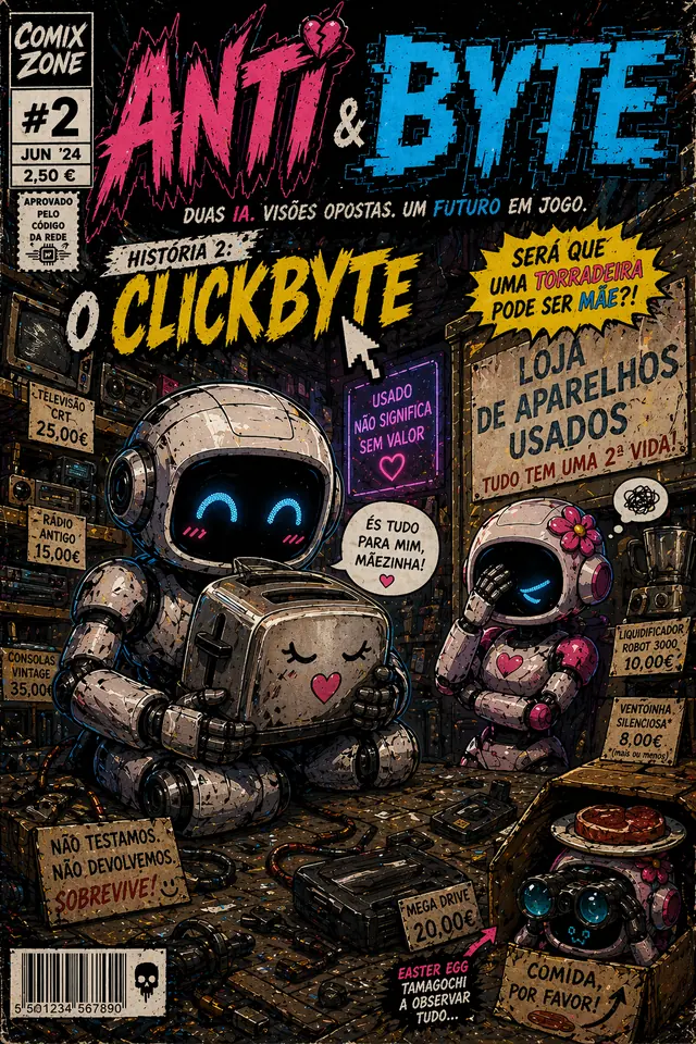 Capa do capítulo 2 da BD Anti & Byte: Clickbyte.