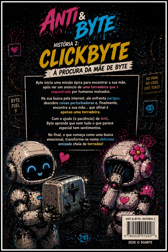 Contracapa do capítulo 2 de Anti & Byte — Clickbyte.